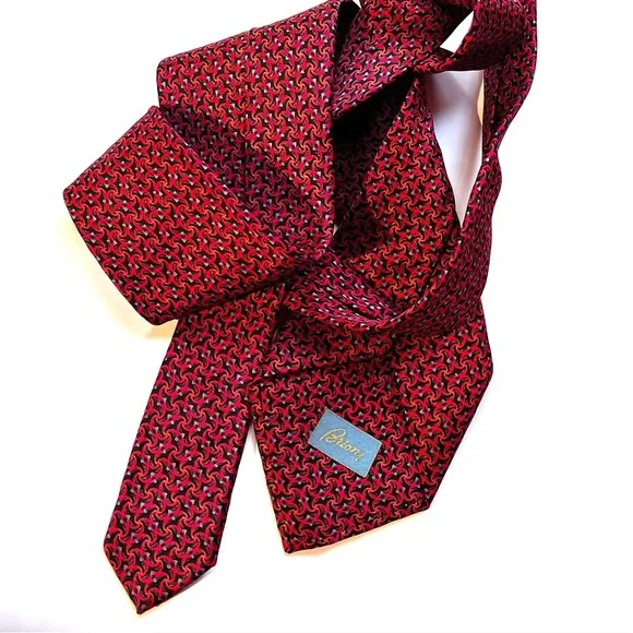 Brioni Geometric Silk Tie - Italy